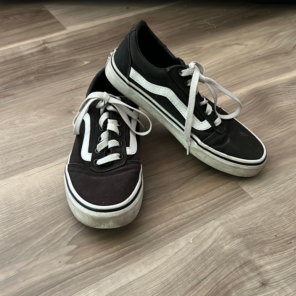 Black and white Vans size 6.5 Women